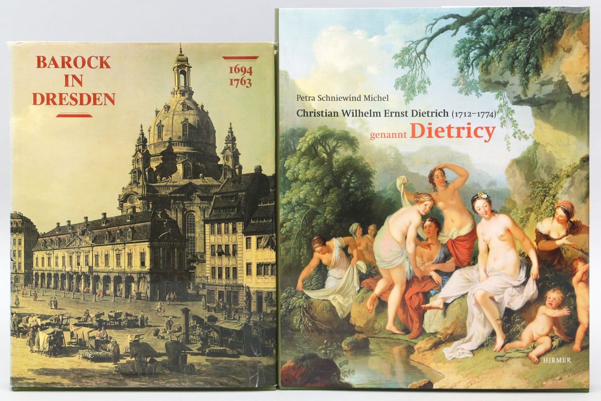 2 Kunstbücher: "Barock in Dresden 1694-1763" und "Christian Wilhelm Ernst Dietrich (1712-1774)