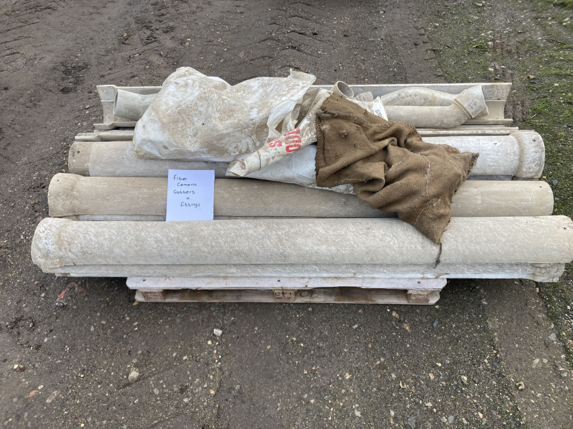 Pallet of assorted fibre cement Gutters,