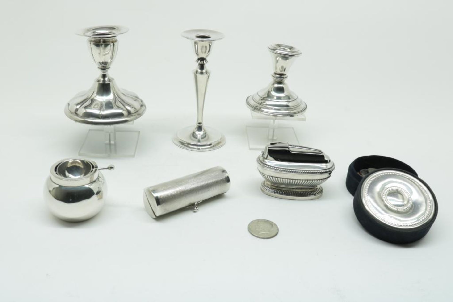 Lot divers zilver, wo 3 kandelaars - Bild 2 aus 2