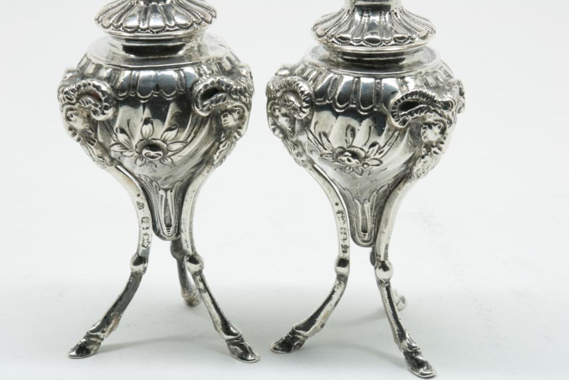 Twee zilveren olielampjes, Empire - Bild 4 aus 5