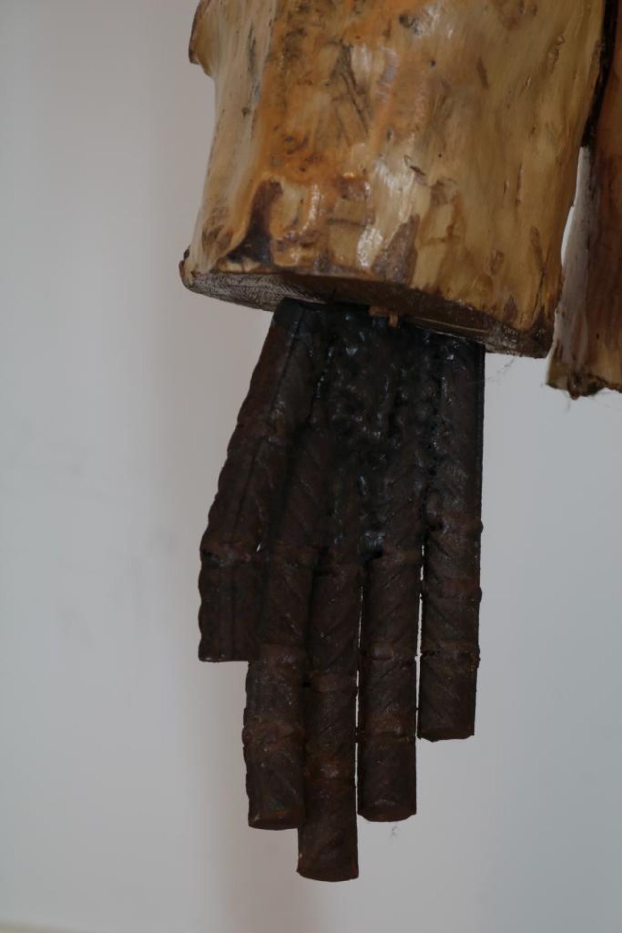 Boomstronk-man, sculptuur hout en ijzer - Image 3 of 4