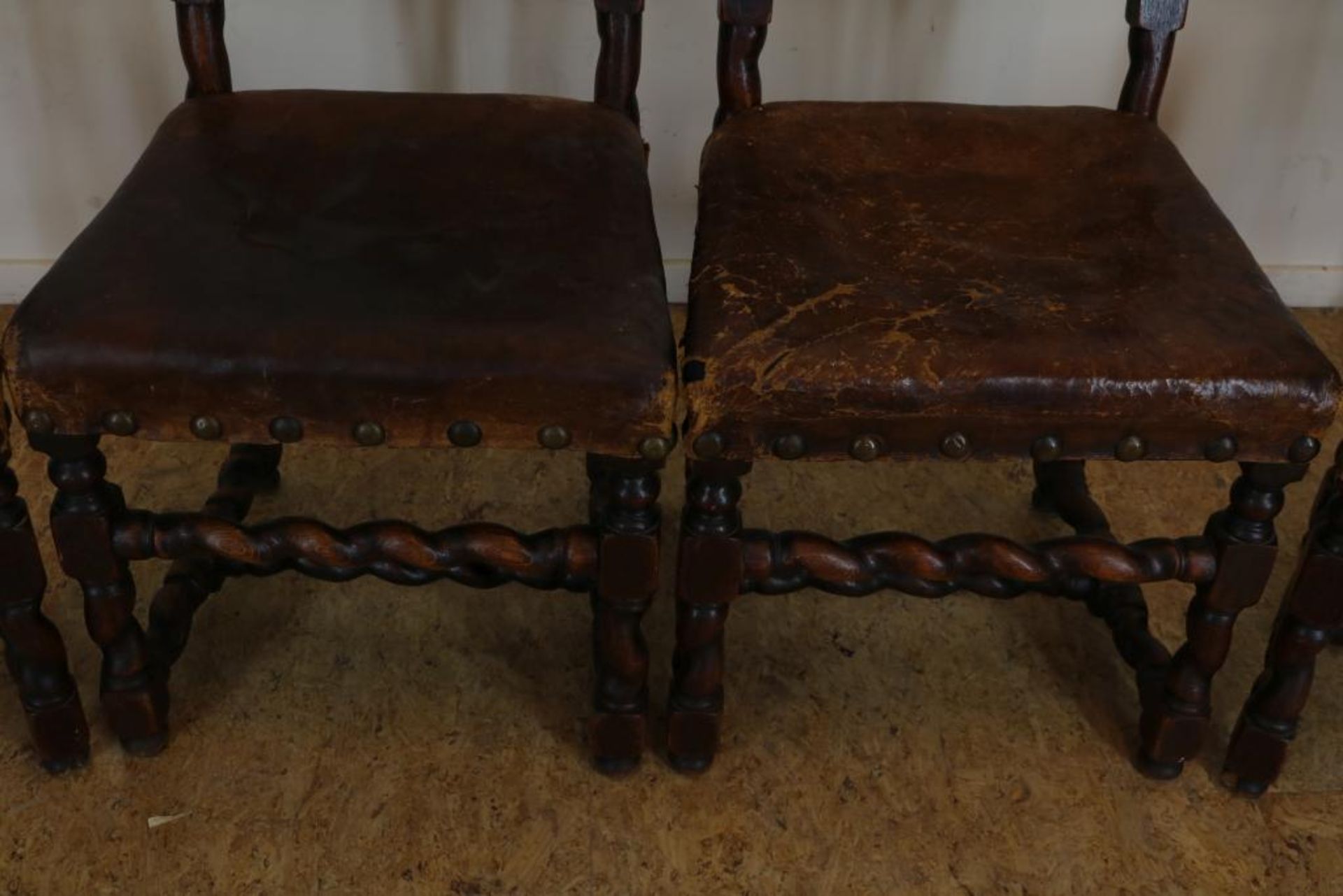 Serie van 4 Renaissance stoelen - Image 3 of 5