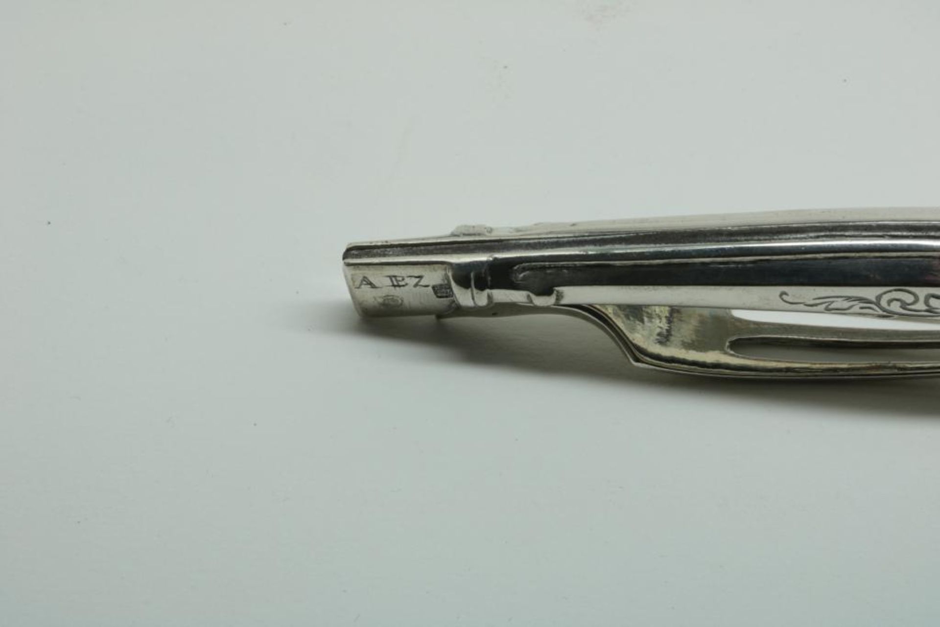 Zilveren reisvork met pistolenheft, 17e - Bild 2 aus 8