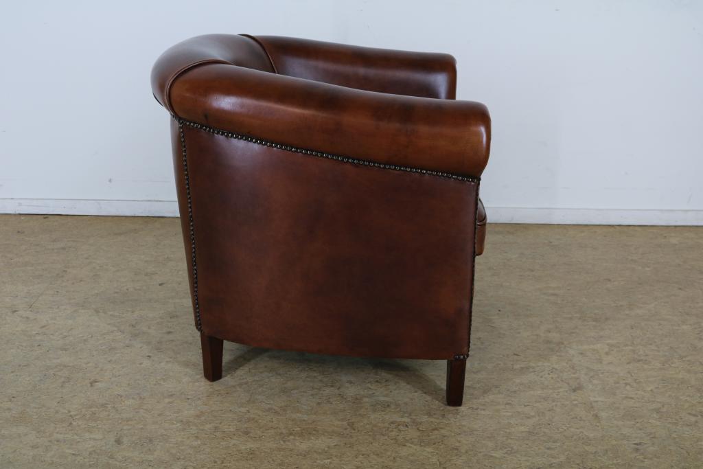 Lederen clubfauteuil - Image 2 of 3