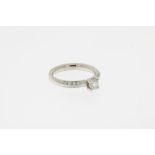 Witgouden solitaire ring met diamant