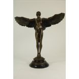 Bronzen sculptuur van Icarus