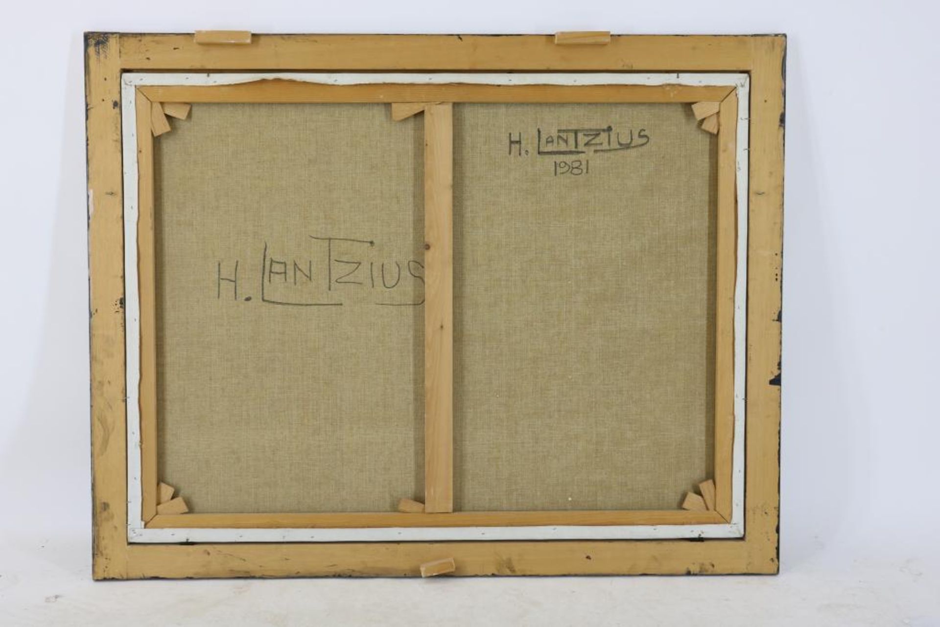 Lantzius, houten gevel, doek - Image 2 of 3