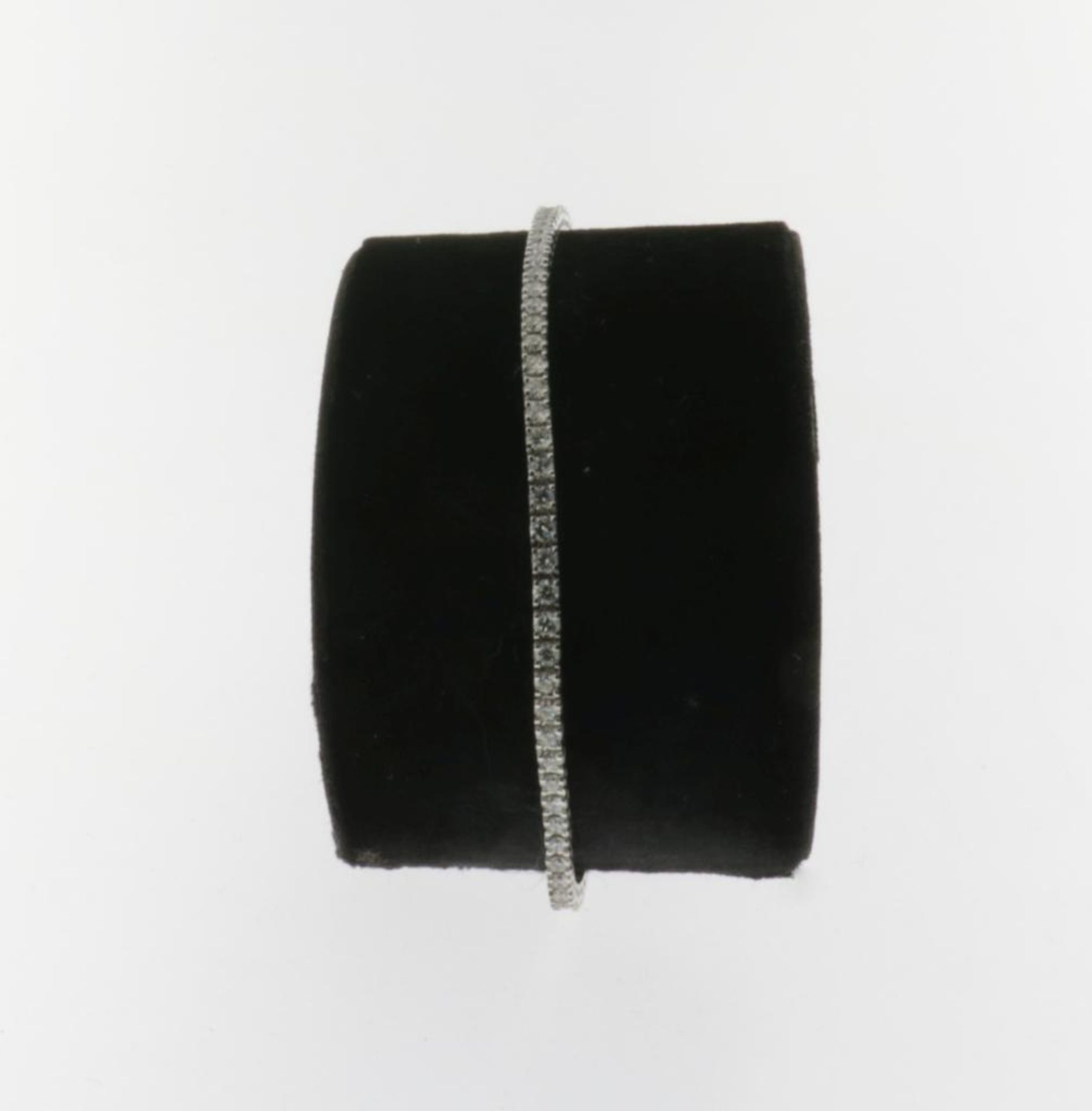 Witgouden tennisarmband met diamant - Image 3 of 3