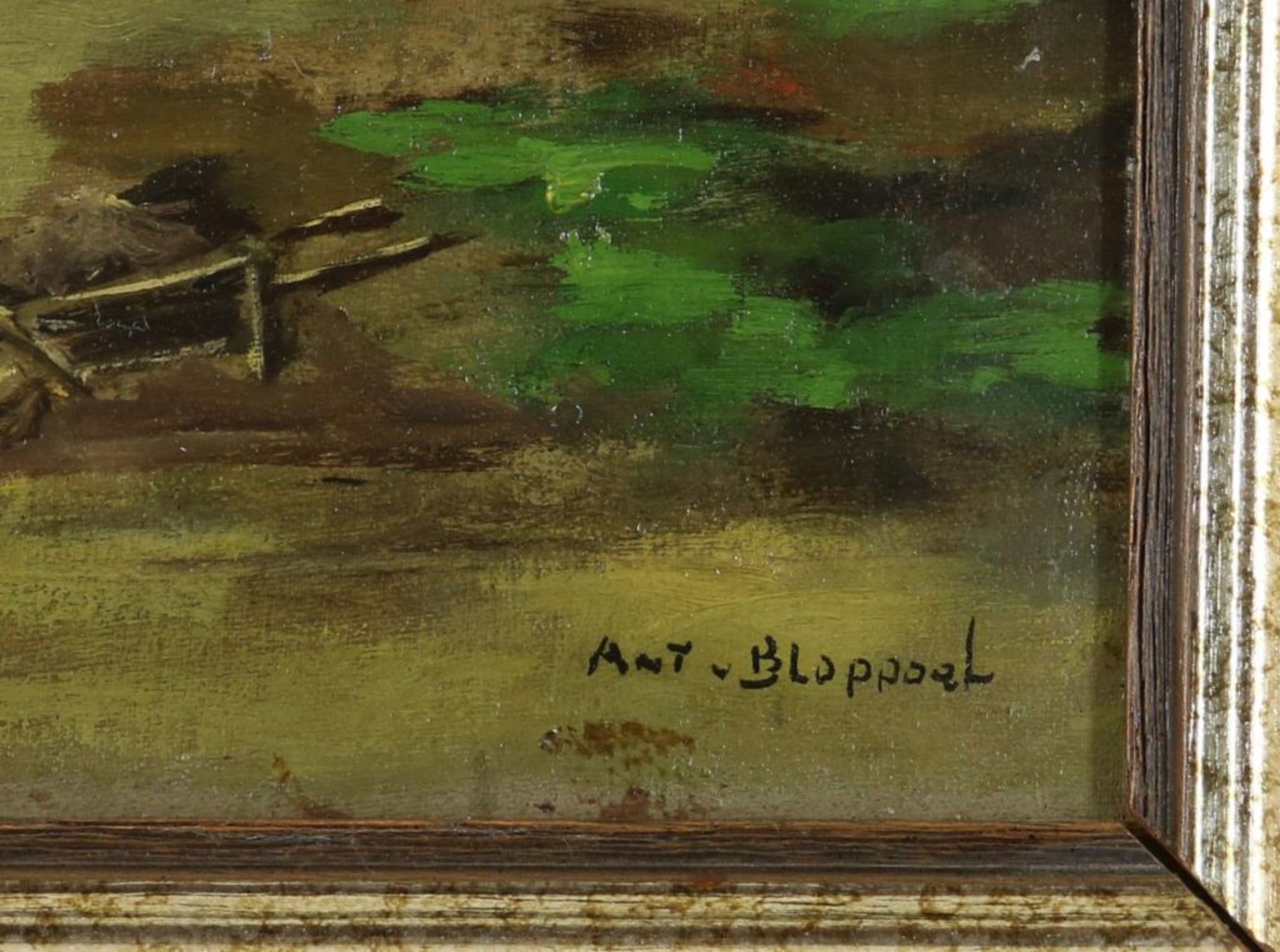 Bloppoel, Antony van. Kippen op erf - Image 4 of 4