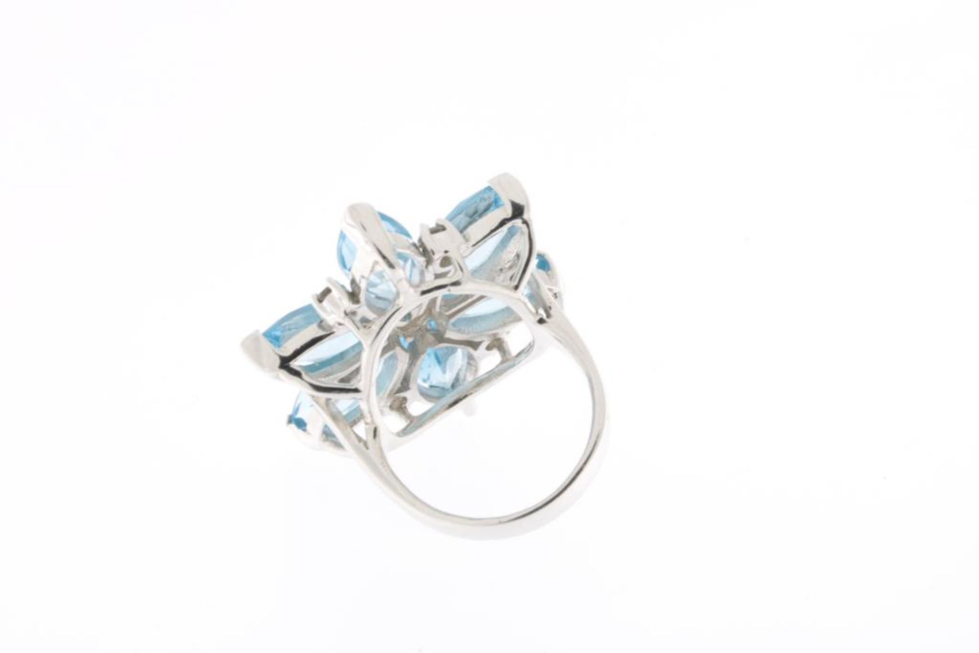 Zilveren ring en oorbellen met topaas - Image 4 of 5