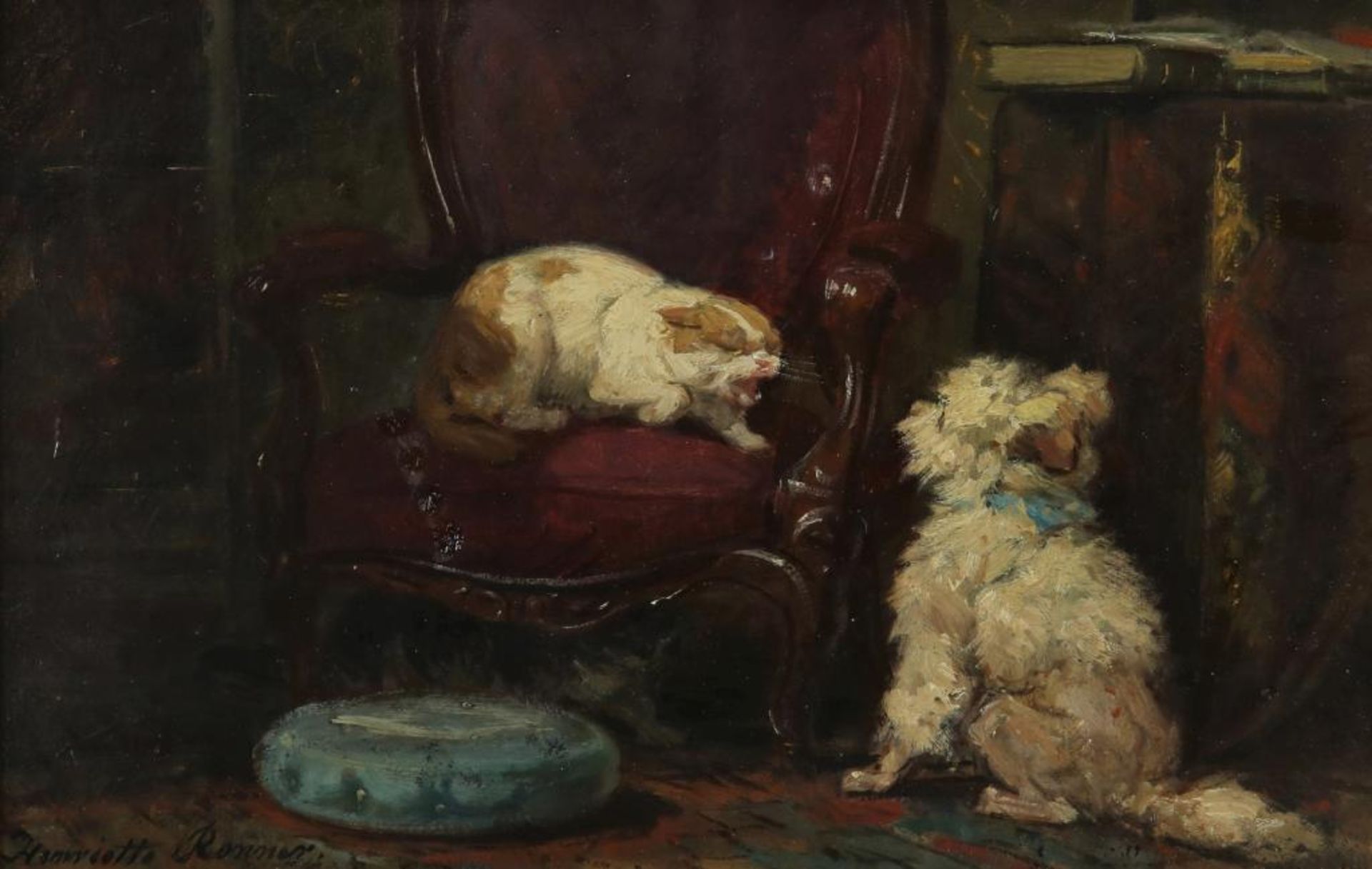 Ronner Knip. Henriette. Kat en hond