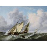 Boshamer, Johan Hendrik. Schepen op zee