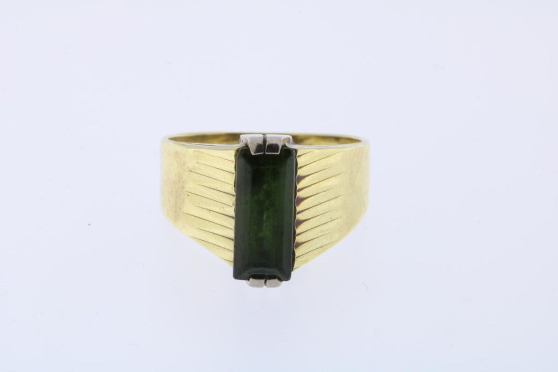 Moderne gouden ring, groene toermalijn - Bild 3 aus 3