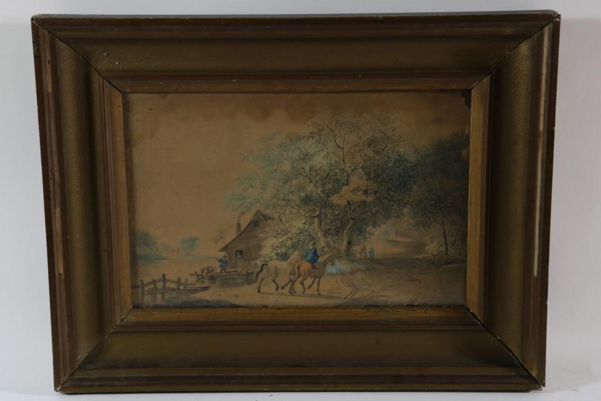 Onbekend, 19e eeuw, aan waterkant - Bild 2 aus 2