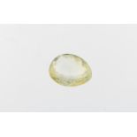 Losse gele saffier, ca. 35,00ct, NELrap.