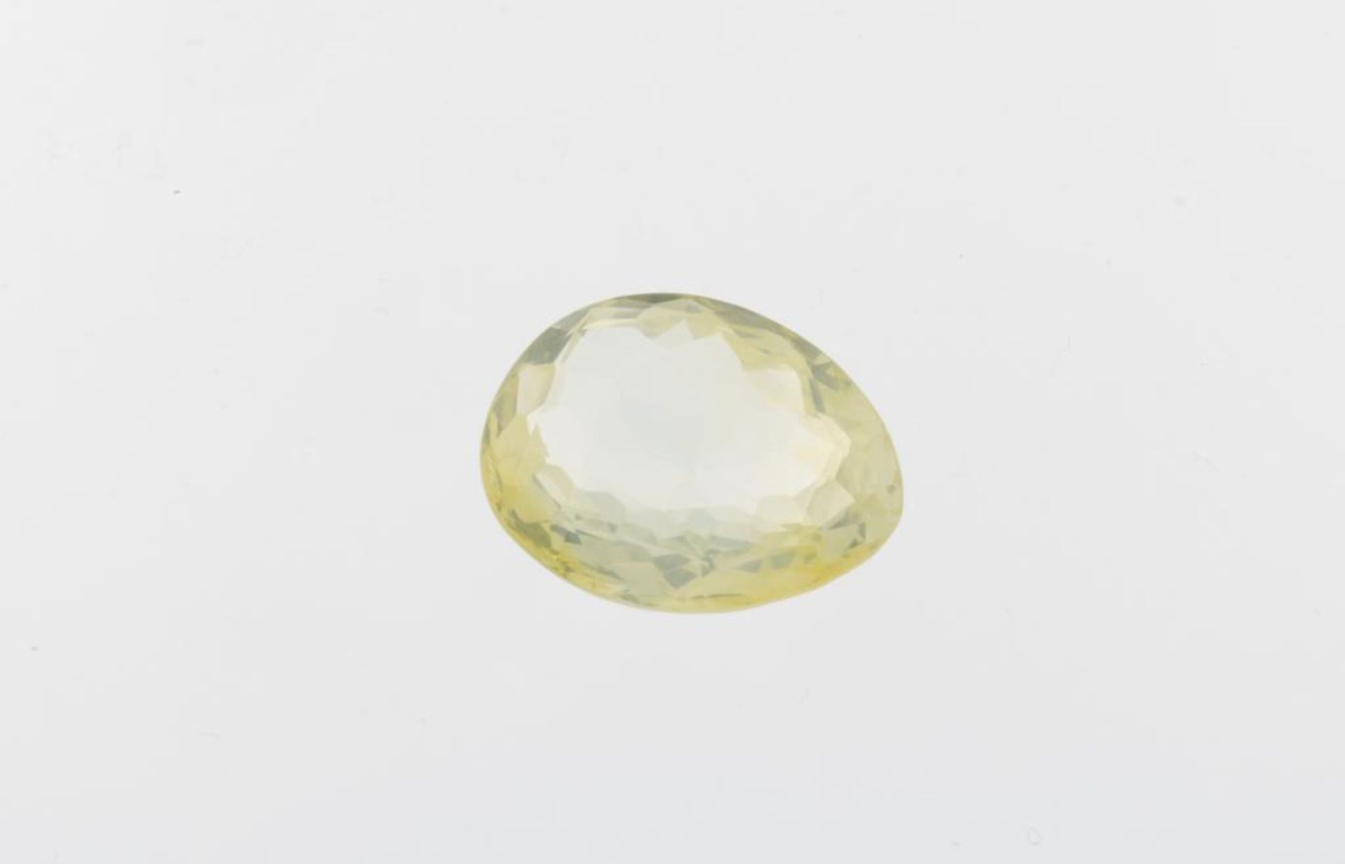 Losse gele saffier, ca. 35,00ct, NELrap.