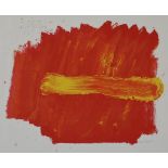 Bogart, abstract in rood, zeefdruk