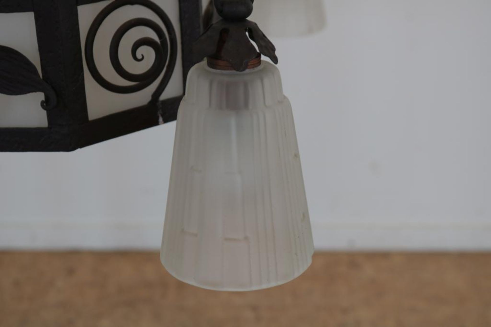 Smeedijzeren Art Deco hanglamp - Bild 2 aus 4
