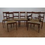 Serie van 7 mahonie stoelen