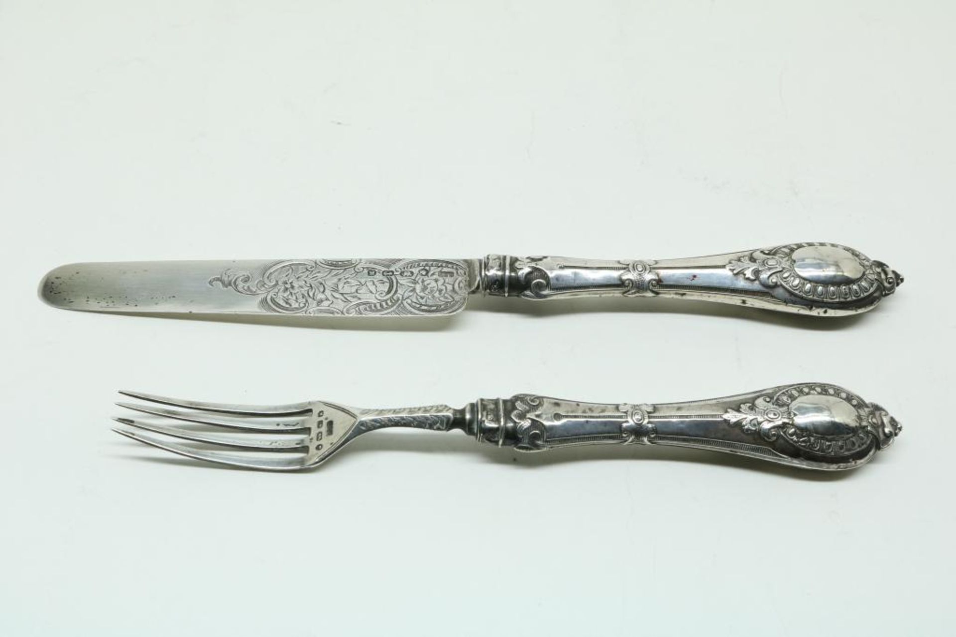 Reiscouvert, mes en vork, 1861