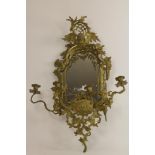 Bronzen Louis XV -stijl spiegel (kaarsen