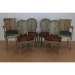 Lot van 6 stoelen