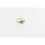 Bi-colour gouden ring met bolsj. diamant