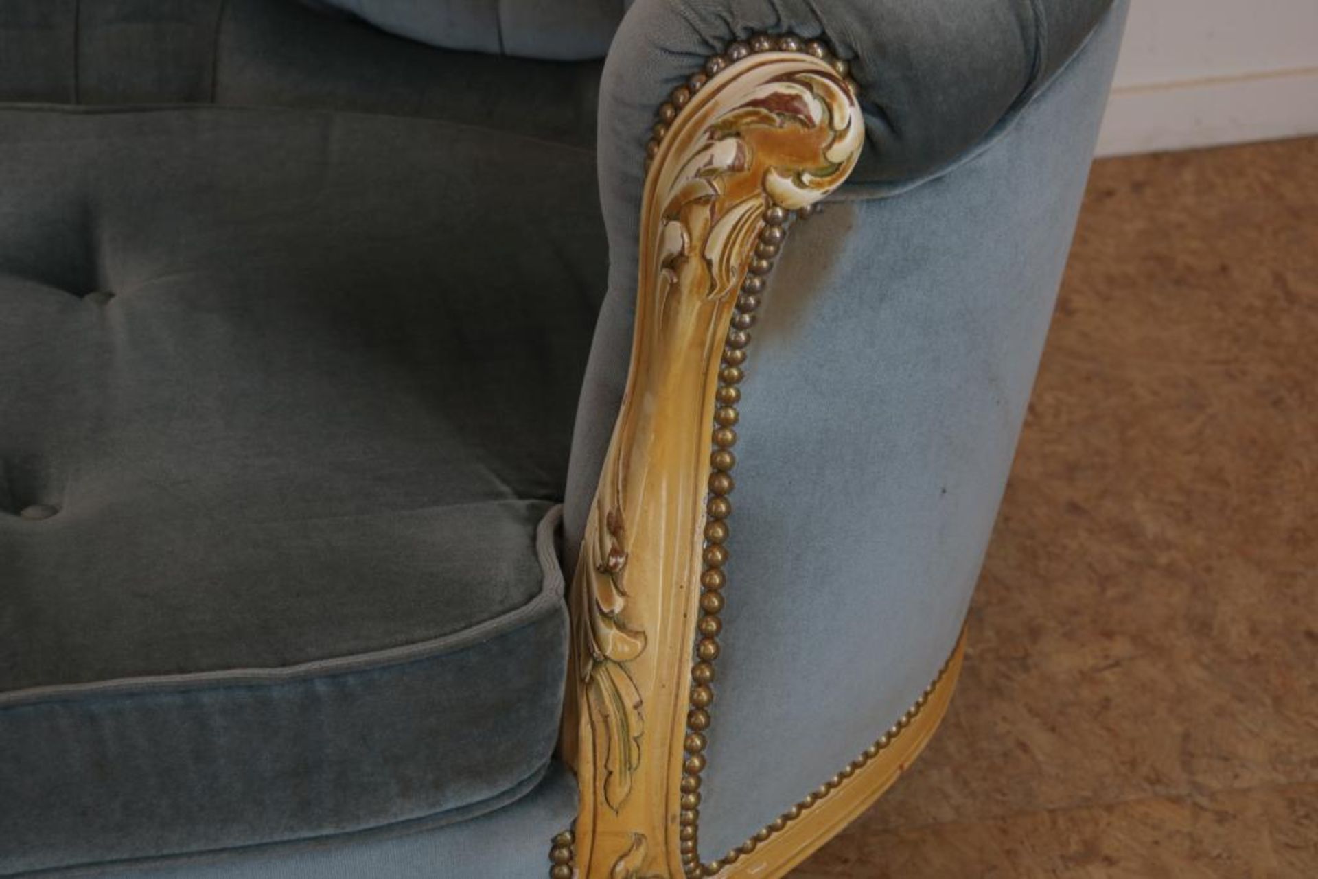 Cremelak Louis XV-stijl chaise longue - Bild 5 aus 5
