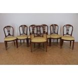 Serie van 7 Louis XVI stoelen, 18e eeuw