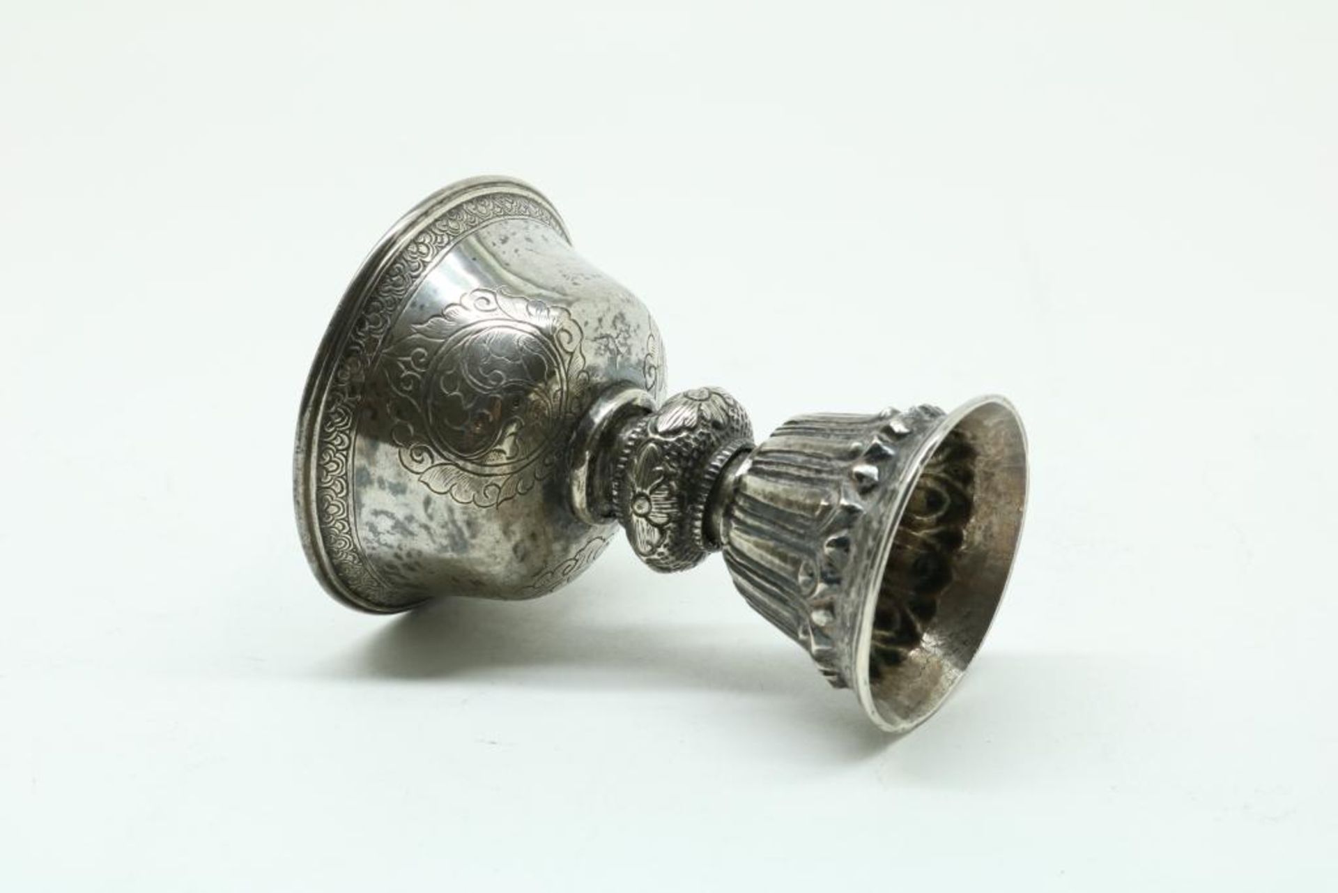 Zilveren Tibetaanse boterlamp, 3 flesjes - Bild 4 aus 5