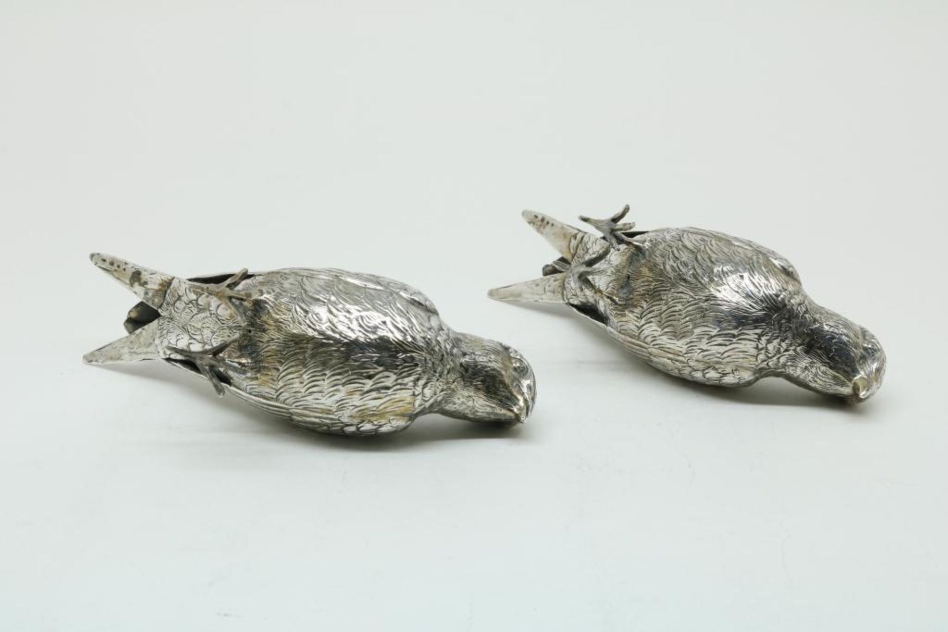 Twee zilveren tafelstukken, musjes - Bild 4 aus 4