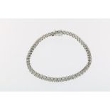 Witgouden tennnisarmband met diamant