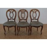 Serie van 3 Biedermeier stoelen