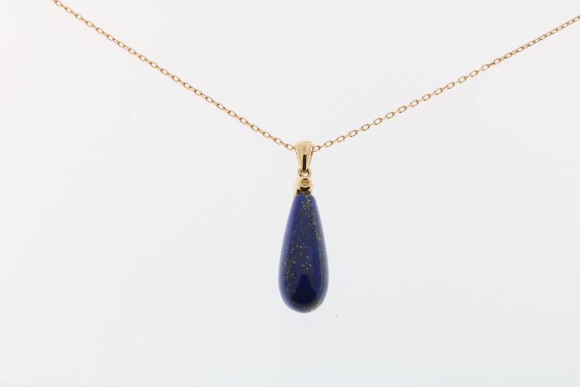 Roségouden collier, lapis lazuli hanger - Bild 2 aus 2