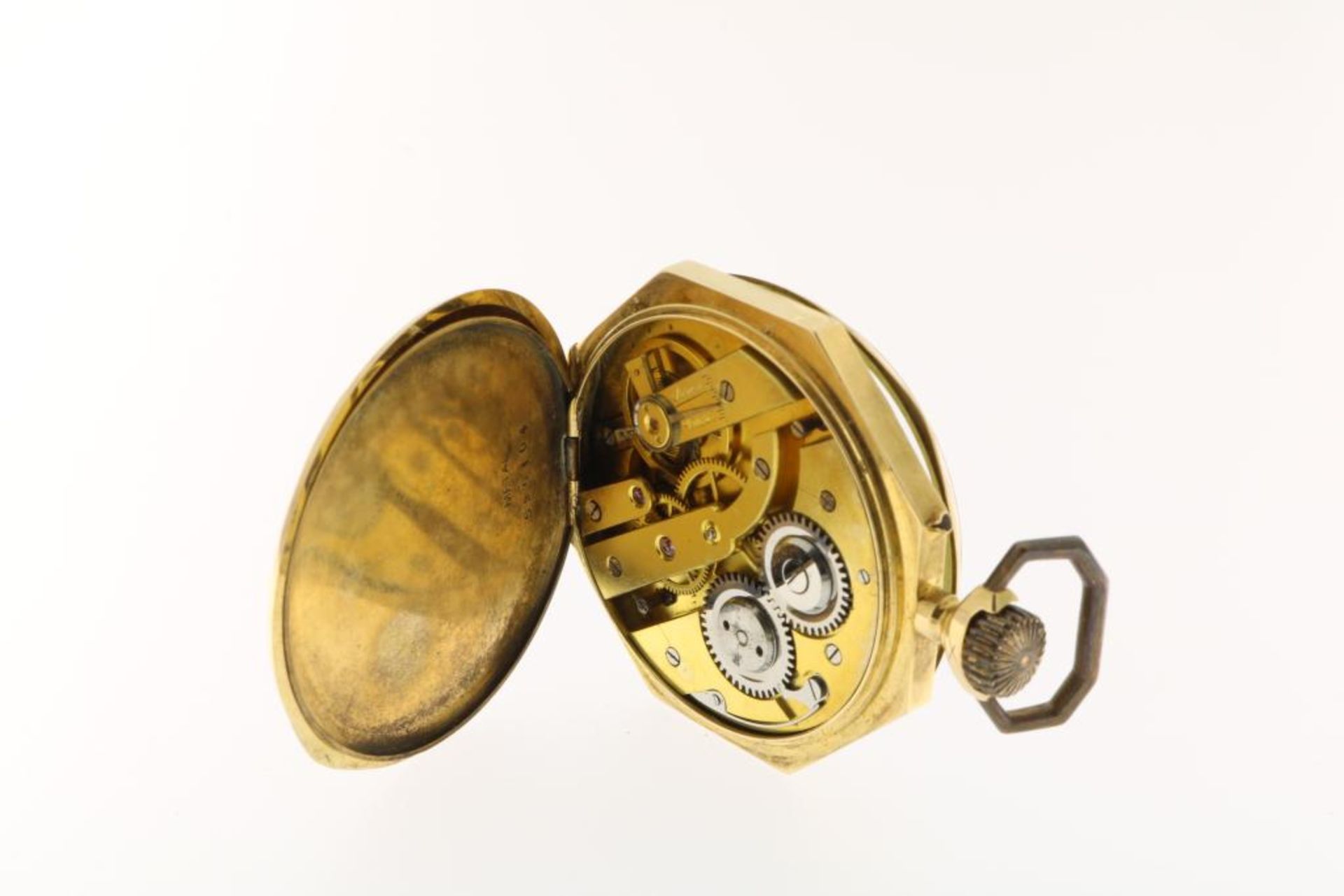 Gouden zakhorloge met 2 horlogekettingen - Bild 5 aus 7