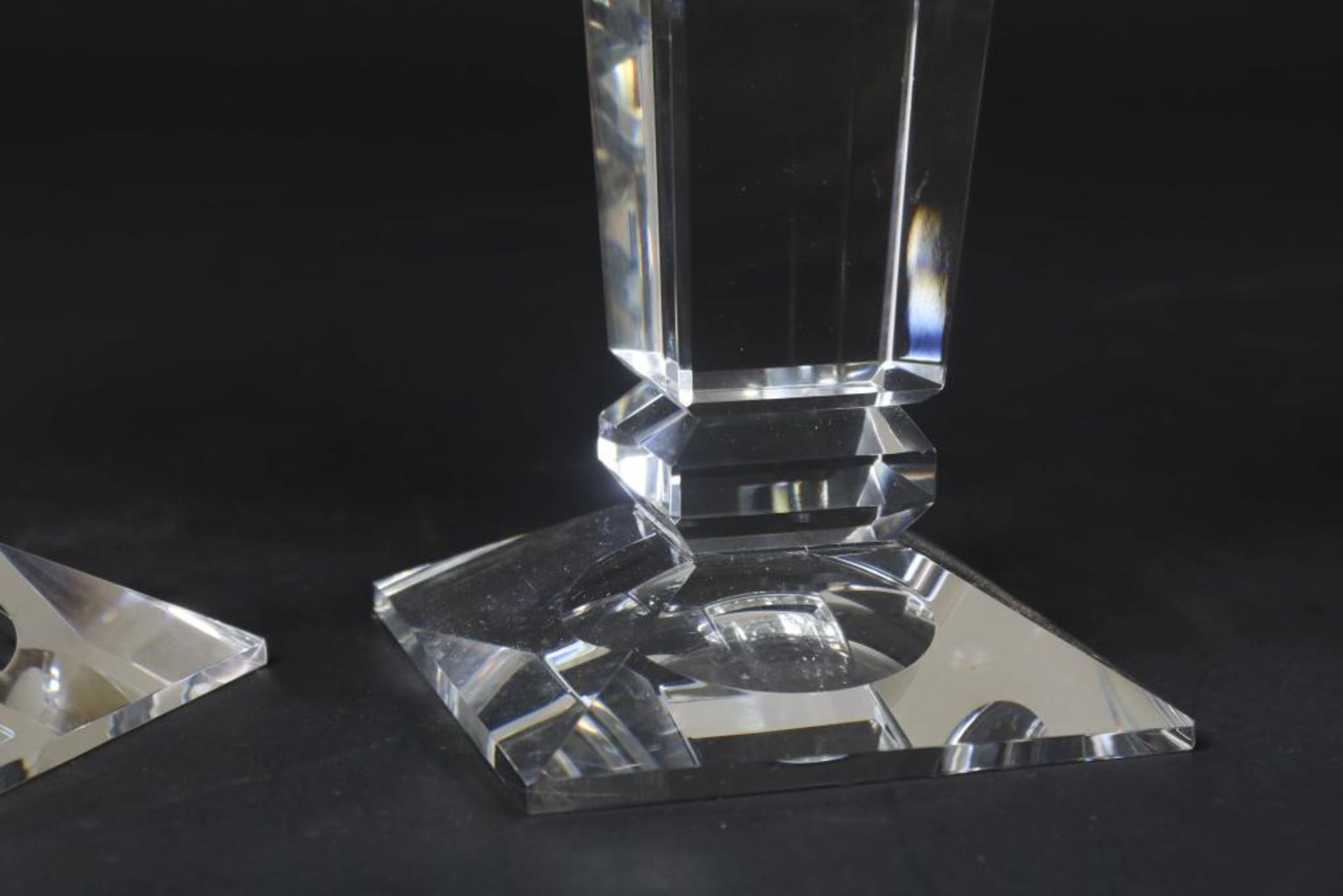 Stel dikwandige kristallen kandelaars - Bild 2 aus 3