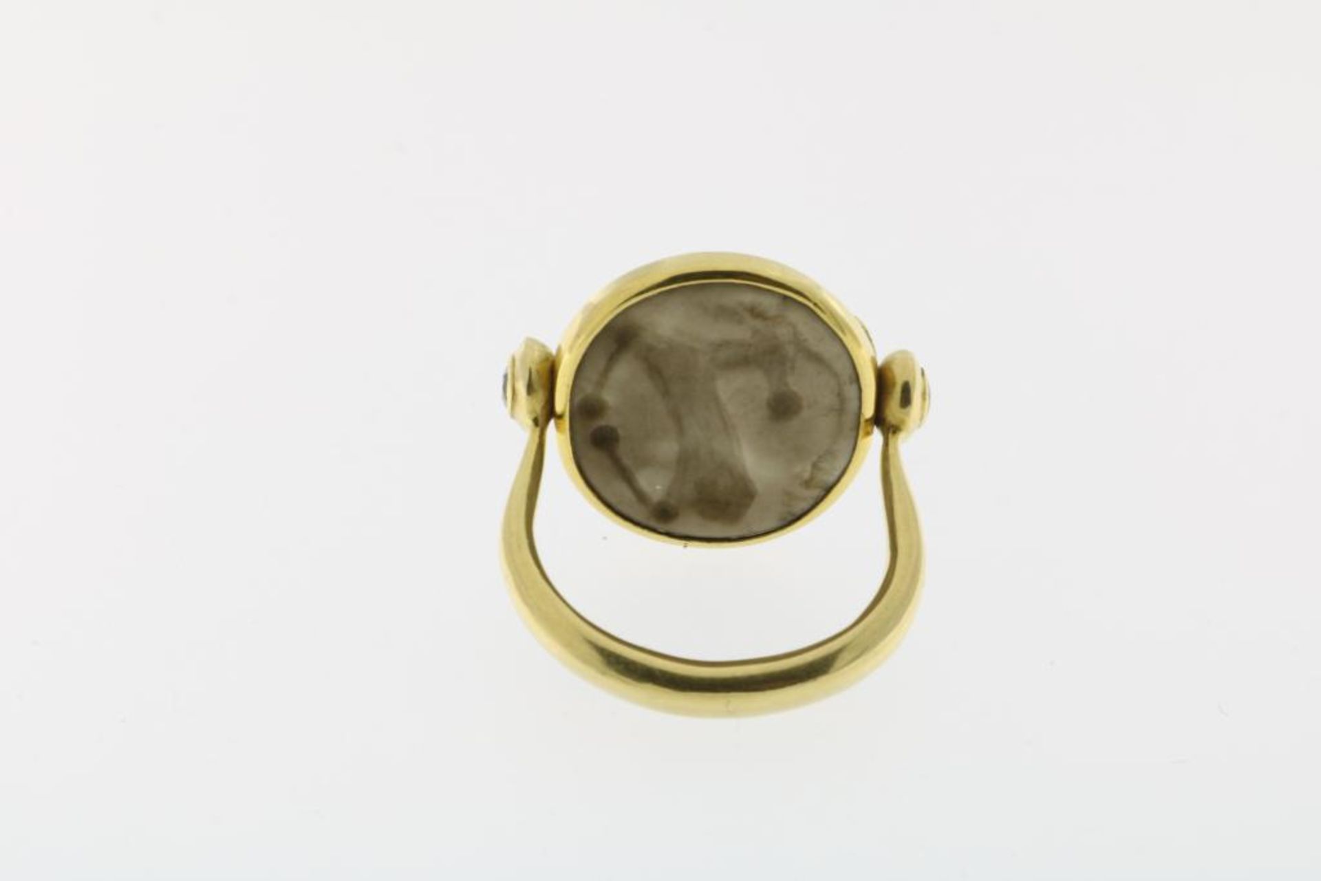 Geelgouden ring met antieke intaglio - Bild 3 aus 7