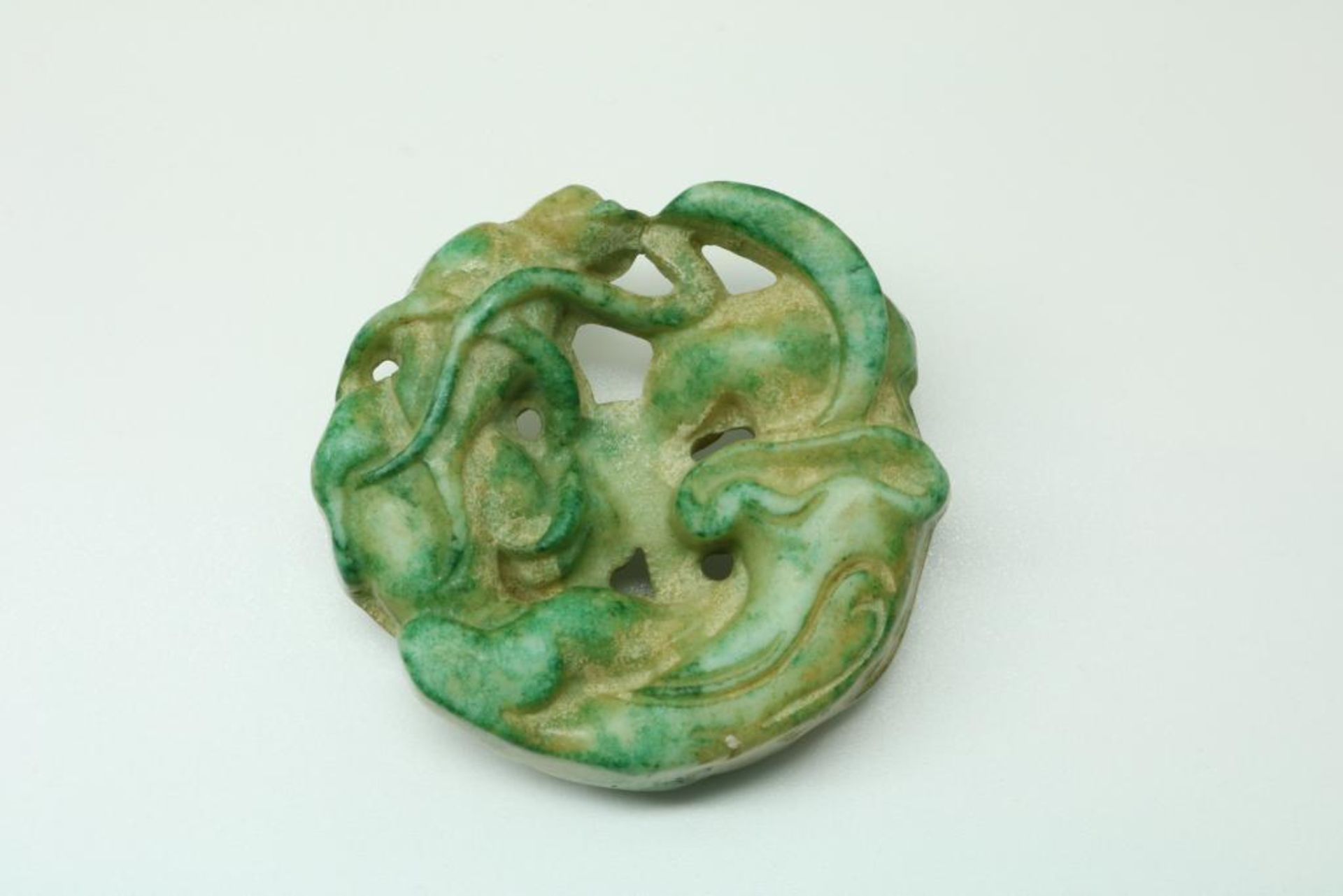 Antieke gesneden jade hanger - Bild 2 aus 2