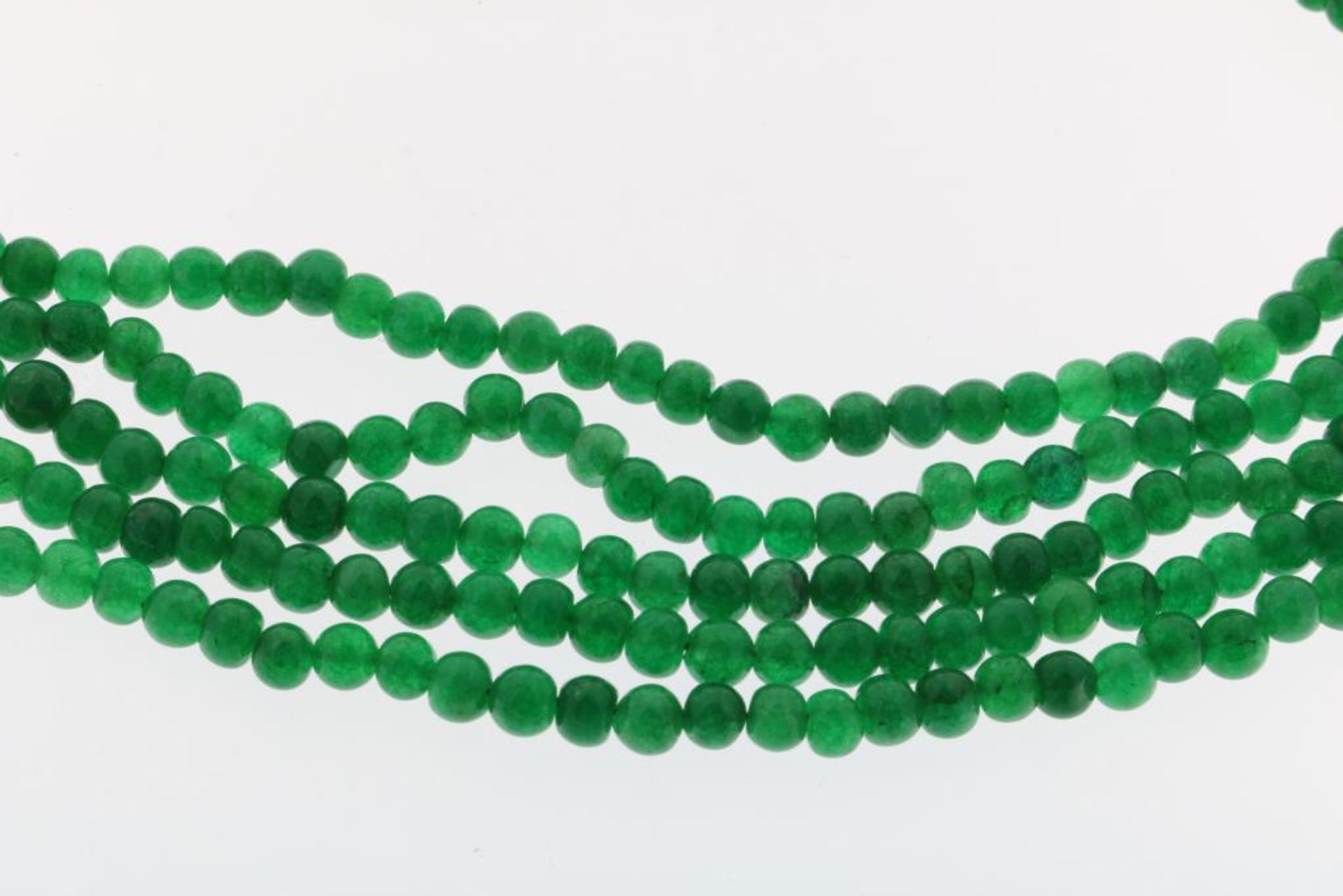 5-Strengs smaragd kralen collier - Bild 2 aus 2