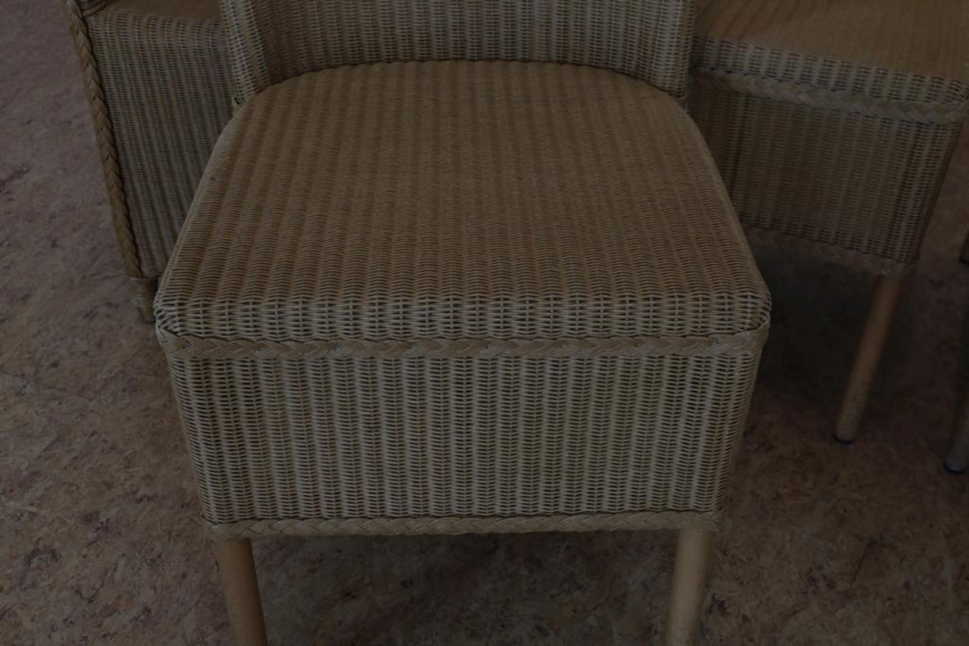 Serie van 6 rotan Lloyd Loom stoelen - Image 2 of 5