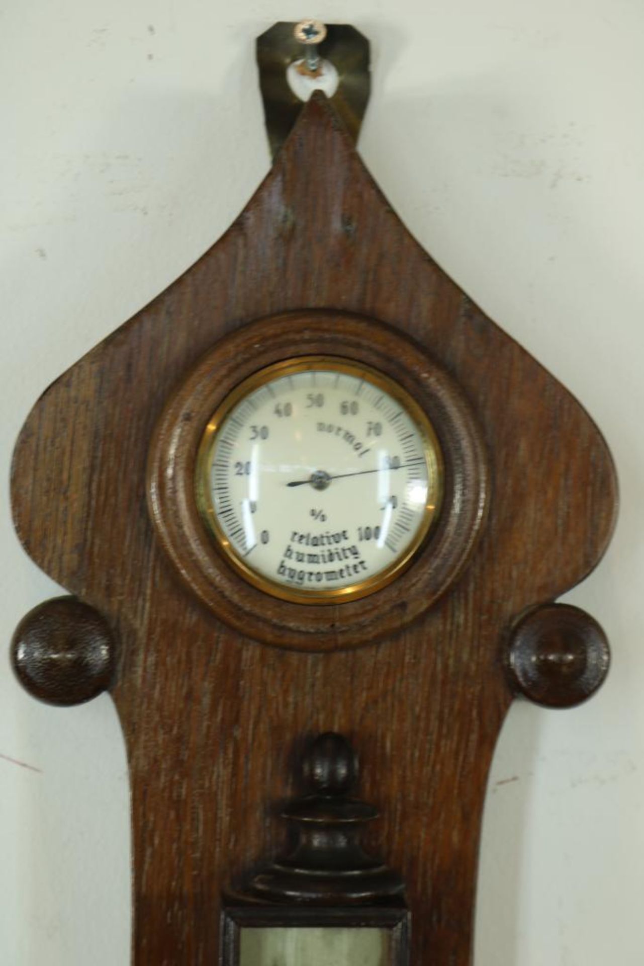 Banjo barometer in mahonie kast - Image 2 of 3