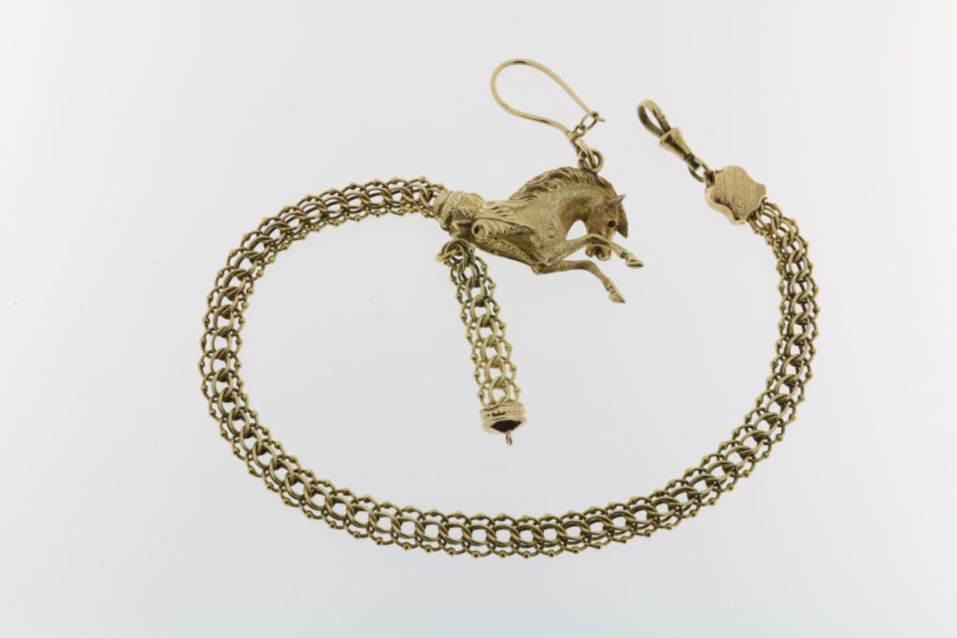 Gouden horlogeketting met paardenhoofd - Bild 3 aus 3