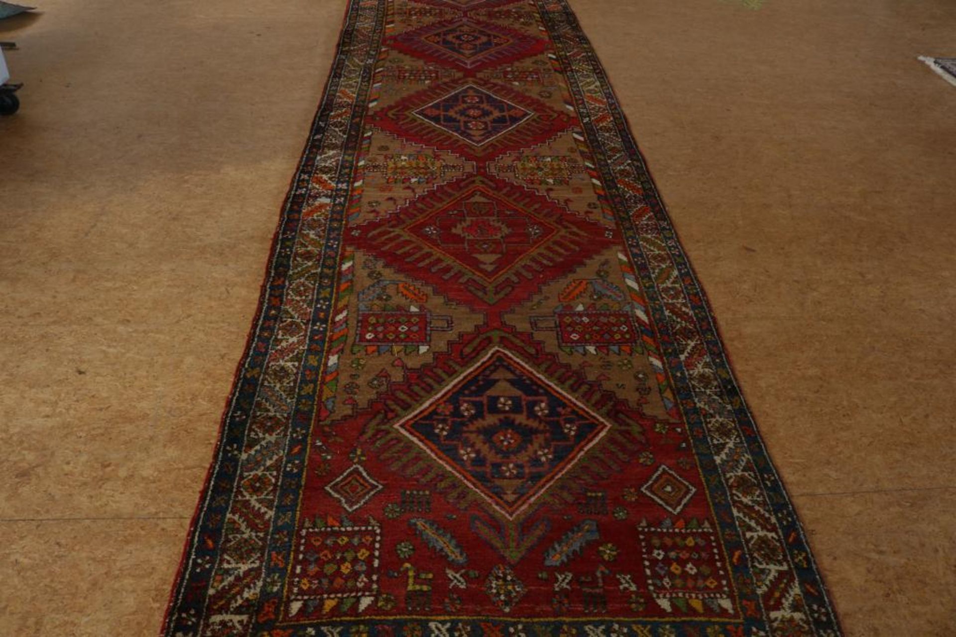 Tapijt, Shiraz loper 425 x 120 cm.