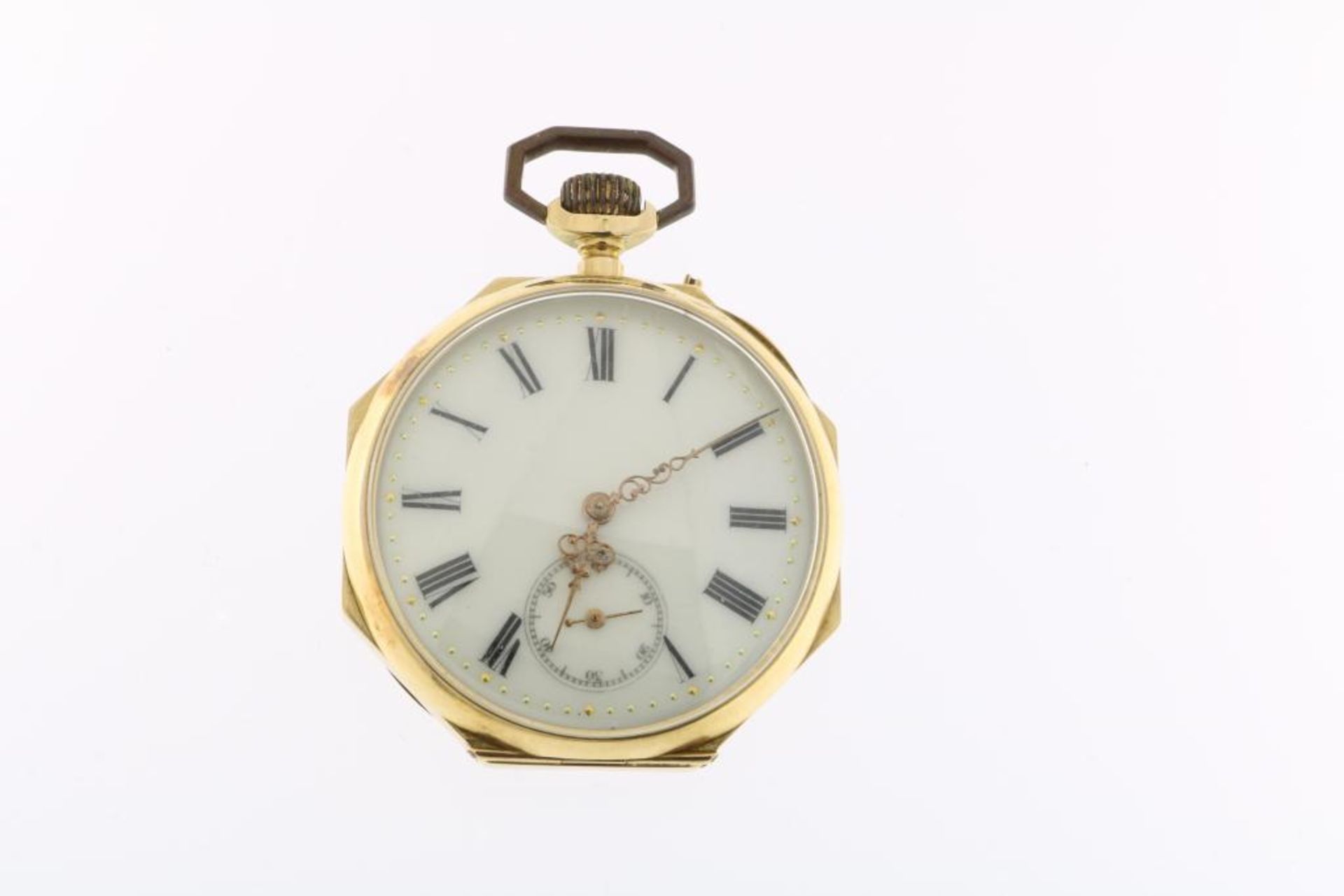 Gouden zakhorloge met 2 horlogekettingen - Bild 4 aus 7