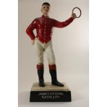 Gietijzeren polychroom sculptuur jockey