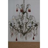 Metalen 5 lichts hanglamp met pegels