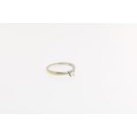 Witgouden solitaire ring, diamant