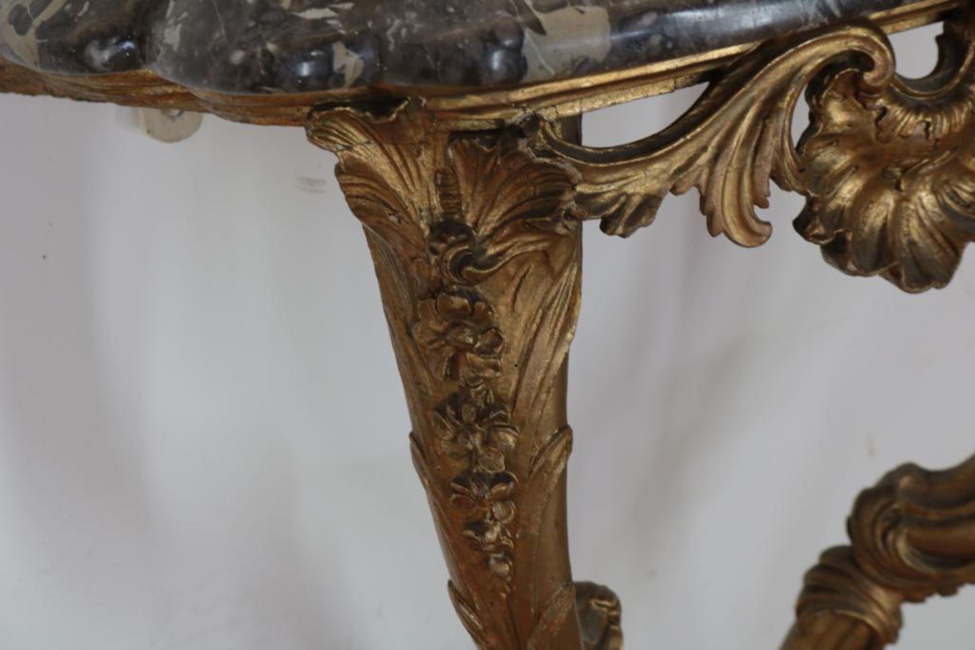 Vergulde Louis XV console - Image 2 of 5