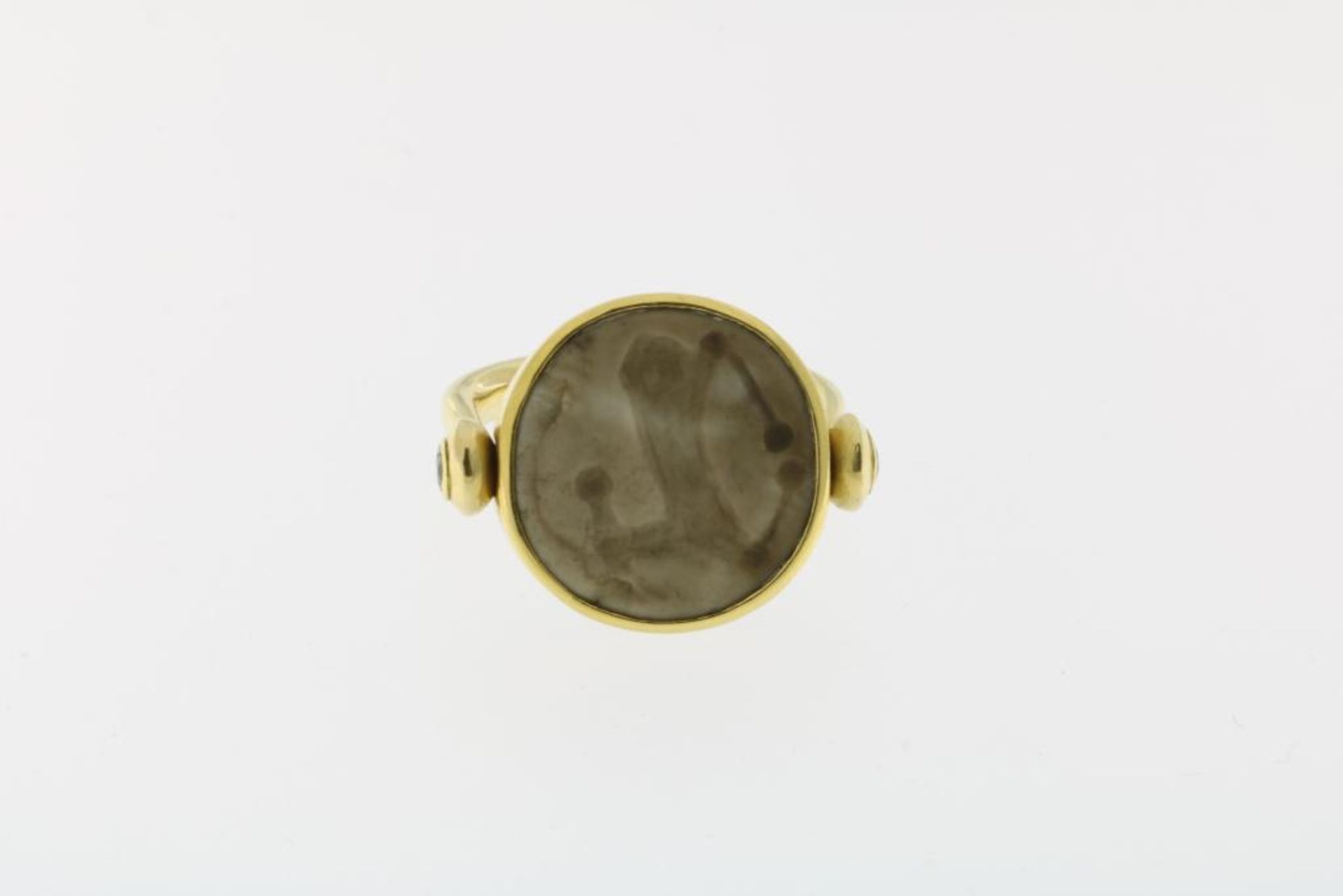 Geelgouden ring met antieke intaglio - Bild 4 aus 7