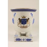 Porseleinen cachepot met blauw decor